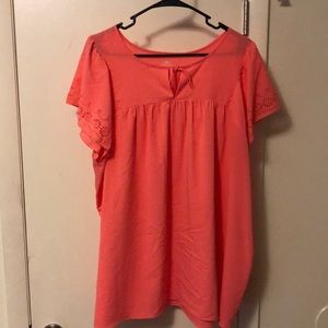 Flutter short sleeve blouse